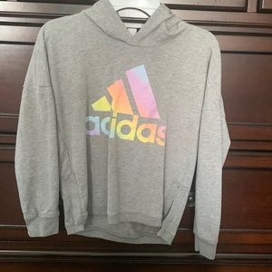 Fun adidas girls sweatshirt! Size 10-12.